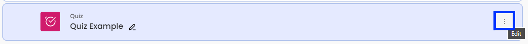 Moodle - Quiz Activity - Edit Button